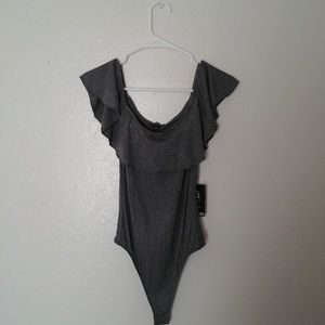 NWT Brand New Gray Bodysuit by Express